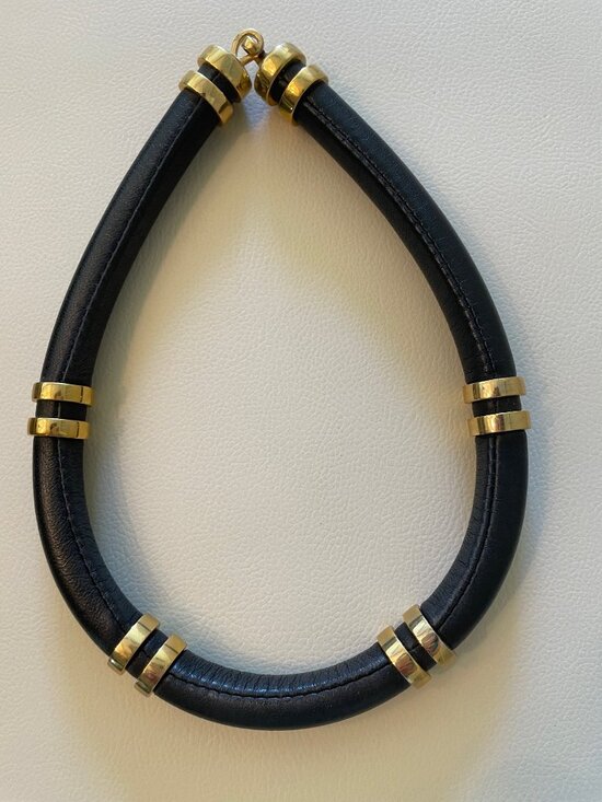Lizzie Fortunato Double Take Necklace in Black Leather - Picture 4 of 4